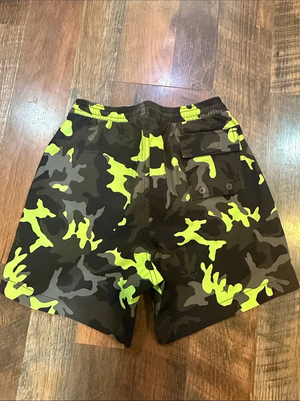 Neon Green Camo Swim Shorts M 10/12 (3045A)